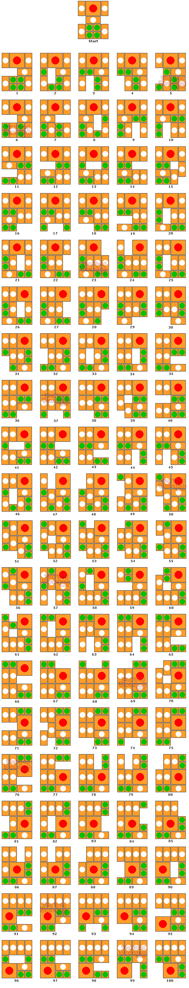 Khun Pan Auflösung der 100 Schritte, mit Anleitung des Escape Puzzles, aus der Startposition der Lösung der Verpackung